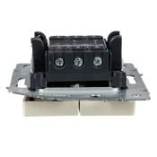 Выключатель встраиваемый двухклавишный проходной IEK BRITE BR-V22-0-10-K10 ВС10-2-6-БрКр бежевый