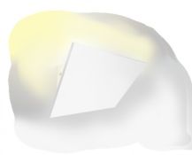 светильник  7W Белый теплый LEAF 220V прямоугольный накладной белый