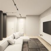 Трековый светильник однофазный  12W Белый-MIX SMART LINEAR DK8027-BK IP20 на шинопровод управляемый черный