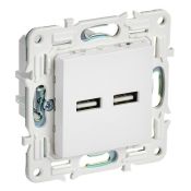 Розетка встраиваемая USB IEK SKANDY A+A 3,1А SK-U21-D31-K01 SK-R15W арктический белый