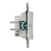 Штепсельная розетка встраиваемая IEK SKANDY 10А SK-R10-10-K01 SK-R02W без з/к без шторок арктический белый