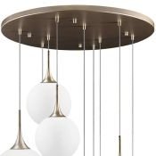 Люстра подвесная Lightstar без лампы 813093 GLOBO 9х40W E14 белый/iшампань