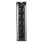 Рамка металлическая 5 постов IEK SKANDY SK-M52-M-K50 SK-F35N никель