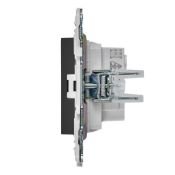 Штепсельная розетка встраиваемая IEK SKANDY 10А SK-R13-10-K48 SK-R01T без з/к с з/ш титан