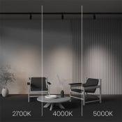 Трековый светильник 12W Белый теплый - белый дневной TR197-3-12WCCT-M-B Фокус / Focus Led Trinity IP20 чёрный