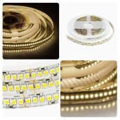 Светодиодная лента Белый теплый 2835 24V 26W/m 240Led/метр 00-303 PRO 10мм IP20 Светодиодная лента Белый теплый 2835 24V 26W/m 240Led/метр 00-303 PRO 10мм IP20