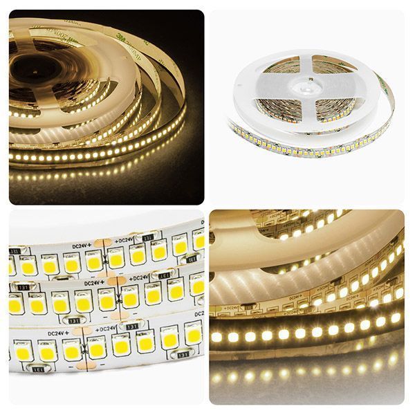 Светодиодная лента Белый теплый 2835 24V 26W/m 240Led/метр 00-303 PRO 10мм IP20 Светодиодная лента Белый теплый 2835 24V 26W/m 240Led/метр 00-303 PRO 10мм IP20