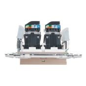 Розетка встраиваемая компьютерная двойная IEK SKANDY SK-K20-1-K98 SK-K03Sa RJ45 кат.5E песочный