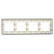 Рамка стеклянная 4 поста IEK BRITE BR-M42-G-41-K98 РУ-4-2-Бр песчаный RE