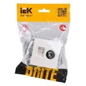 Розетка встраиваемая комбинированная IEK BRITE BR-AK20-1-K36 РТВ/РК12-БрЖ TV+RJ45 кат.5E жемчуг