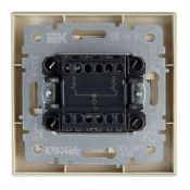Выключатель встраиваемый двухклавишный IEK BRITE BR-V20-0-10-K10-F ВСР10-2-0-БрКр в сборе бежевый