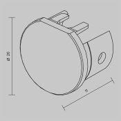 Заглушка для подвесного круглого шинопровода Levity TRA184EC-R-11B чёрный (2шт)