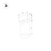 Магнитный трековый светильник 12W Белый дневной MAG-SPOT-25-R120 30deg  24V на магнитный шинопровод черный 033241