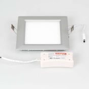 Встраиваемый светильник-панель  12W Белый дневной  015358 MS160x160-12W 220V IP20 квадратный серебристый Уценка!!!