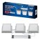 светильник  20W Белый дневной Грильято UL-00012837 ULP-1010-20W-4000K IP54 GRILYATO OPAL WHITE KIT03 квадратный белый (3шт)
