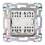 Выключатель встраиваемый двухклавишный проходной IEK SKANDY SK-V22-0-10-K50 SK-V05N металл никель