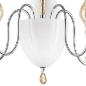 Люстра на штанге Lightstar без лампы 806050 ESCICA 5х40W E14+1х40W G9 хром/коньяк