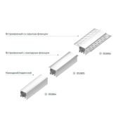 алюминиевый профиль SL-LINIA25-F-2000 ANOD 053805