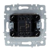 Выключатель встраиваемый одноклавишный проходной с подсветкой IEK BRITE BR-V12-1-10-K01 ВС10-1-7-БрБ белый