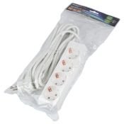 удлинитель с заземлением Uniel UL-00010007 S-GCU4-5 WHITE 5м Ultra