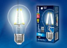 светодиодная лампа шар  A60 Белый дневной  8W LED-A60-8W/NW/E27/CL PLS02WH SKY