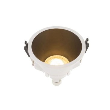 Встраиваемый светильник без лампы DENKIRS KAPUR DK3026-WB GU10/GU5.3 белый/черный круглый