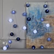 гирлянда НИТЬ Белый с насадками «Клубки кофейные» прозрачная нить, 20 LED, 5м IP20  220 В