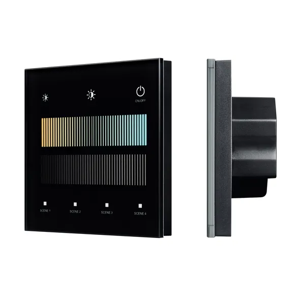 Панель Sens SMART-DALI-301-11-1G-4SC-MIX-IN Black (BUS/24V, Touch, 2.4G) 046550