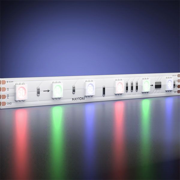 Светодиодная лента 24V 14.4W/m 201248 SPI Ultra (5060, 300 LED, 5m) герм (силиконовая трубка) Ultra IP67