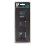 Рамка металлическая 3 поста IEK SKANDY SK-M32-M-K02 SK-F33Bl черный