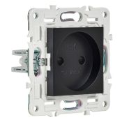 Штепсельная розетка встраиваемая IEK SKANDY 10А SK-R13-10-K02 SK-R01Bl без з/к с з/ш черный