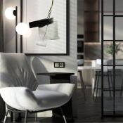 Выключатель встраиваемый двухклавишный проходной  WERKEL W1222004 дымчатый