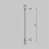 Крепление потолочное Длинное / Long 700мм с прямым коннектором питания Flarity TRA159C-IPC1-PT платина