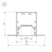алюминиевый профиль SL-LINIA55-FANTOM-2000 ANOD 027161