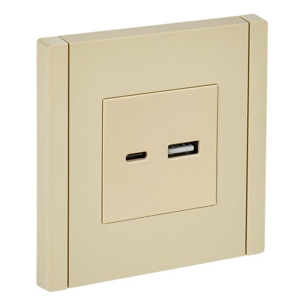 Розетка встраиваемая USB IEK FORTE&PIANO A+C 3,1А FP-U22-D31-K10 FP450 ваниль