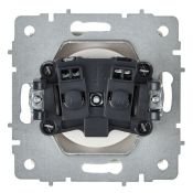 Штепсельная розетка встраиваемая IEK BRITE 10А BR-R13-10-K91 РСш10-2-БрАБ без з/к с з/ш арктический белый