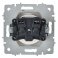 Штепсельная розетка встраиваемая IEK BRITE 10А BR-R13-10-K91 РСш10-2-БрАБ без з/к с з/ш арктический белый
