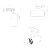 Трековый светильник однофазный  15W Белый дневной SOLID KOPER DK6452-BK IP20 на шинопровод черный