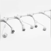 Шина для гирлянд ALEDUS MC-2.3M-20-W 2.3 м, 20 Т-коннекторов, белый провод, 2Pin Шина для гирлянд ALEDUS MC-2.3M-20-W 2.3 м, 20 Т-коннекторов, белый провод, 2Pin