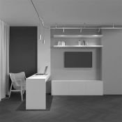 Трековый подвесной светильник 12W Белый дневной TR157-1-12W4K-PT Фокус / Focus Led Flarity IP20 платина