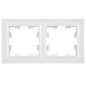 Рамка пластик 2 поста IEK BRITE BR-M22-K01 РУ-2-БрБ белый