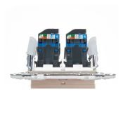 Розетка встраиваемая компьютерная двойная IEK SKANDY SK-K20-2-K98 SK-K04Sa RJ45 кат.6 песочный