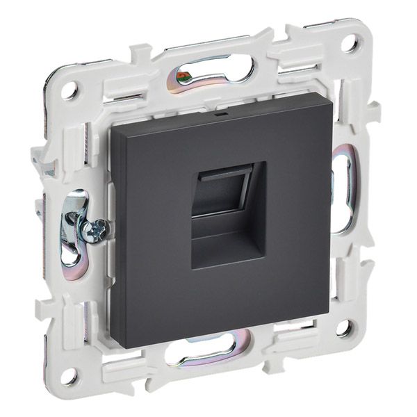Розетка встраиваемая компьютерная IEK SKANDY SK-K10-2-K48 SK-K02T RJ45 кат.6 титан