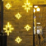 украшение из дюралайта  7.5W СНЕЖИНКА  Белый теплый 025315 ARD-SNOWFLAKE-M7-450x375-126LED IP65