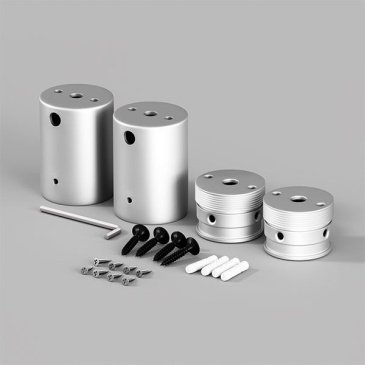 Держатель для гибкого неона Maytoni NEMO 20319 для двухстороннего накладного монтажа неона 360° D25 серебро