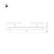 Трековый светильник  20W Белый теплый 037350 MAG-ORIENT-TUBE-CORNER-L600 на магнитный шинопровод черный