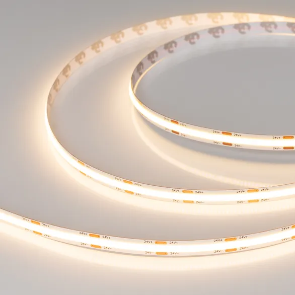 Светодиодная лента Белый теплый CSP 24V 11.5W/m 544Led/метр 031900(3) COB-X544-8mm 3000K