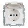Штепсельная розетка встраиваемая IEK BRITE 16А BR-R16-16-K91 РСбш10-3-БрАБ с з/к и шторками с крышкой арктический белый IP20