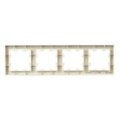 Рамка пластик 4 поста IEK BRITE BR-M42-K10 РУ-4-БрКр бежевый