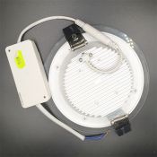 Встраиваемый светильник-панель  12W Белый дневной 016568  LT-R160WH стекло 220V IP20 круглый белый